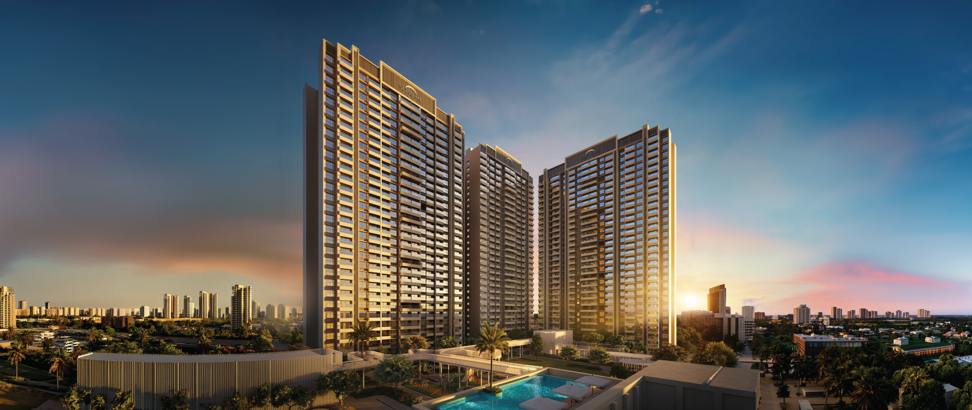 Building Exterior - Premium 3bhk Flats for Sale at Suprem Riviana, Punawale, Pune