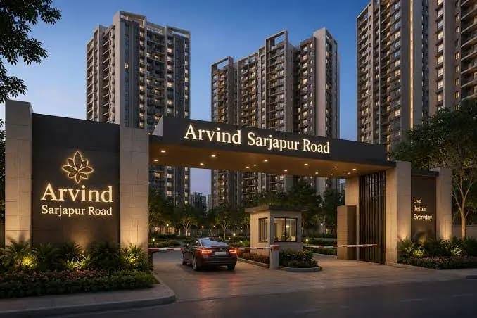 Building Exterior - Premium 3 & 4 BHK Luxury Apartments on Sarjapur Main Road, Bengaluru | Arvind SmartSp