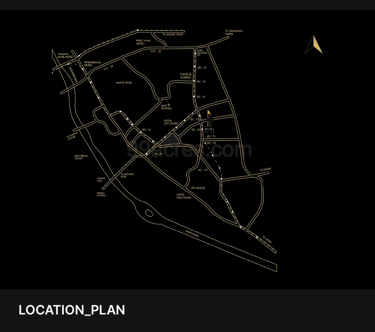 Building Exterior - Ready to Move Luxury 3 BHK Apartment for Sale in Dasnac Burj, Sector 75, Noida
