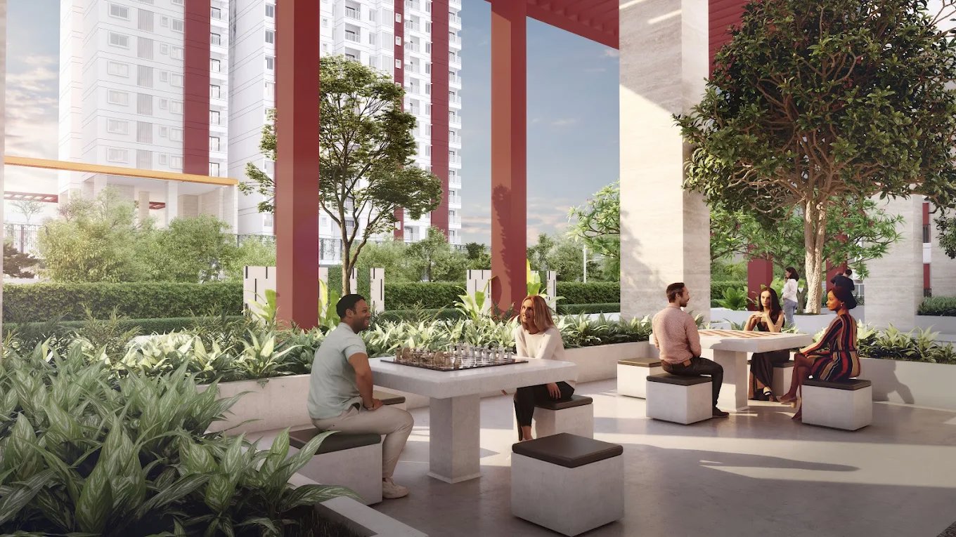 Building Exterior - Buy West Facing 2 BHK Apartment in Vajram Newtown II Thanisandra Bangalore near Bharatiya City