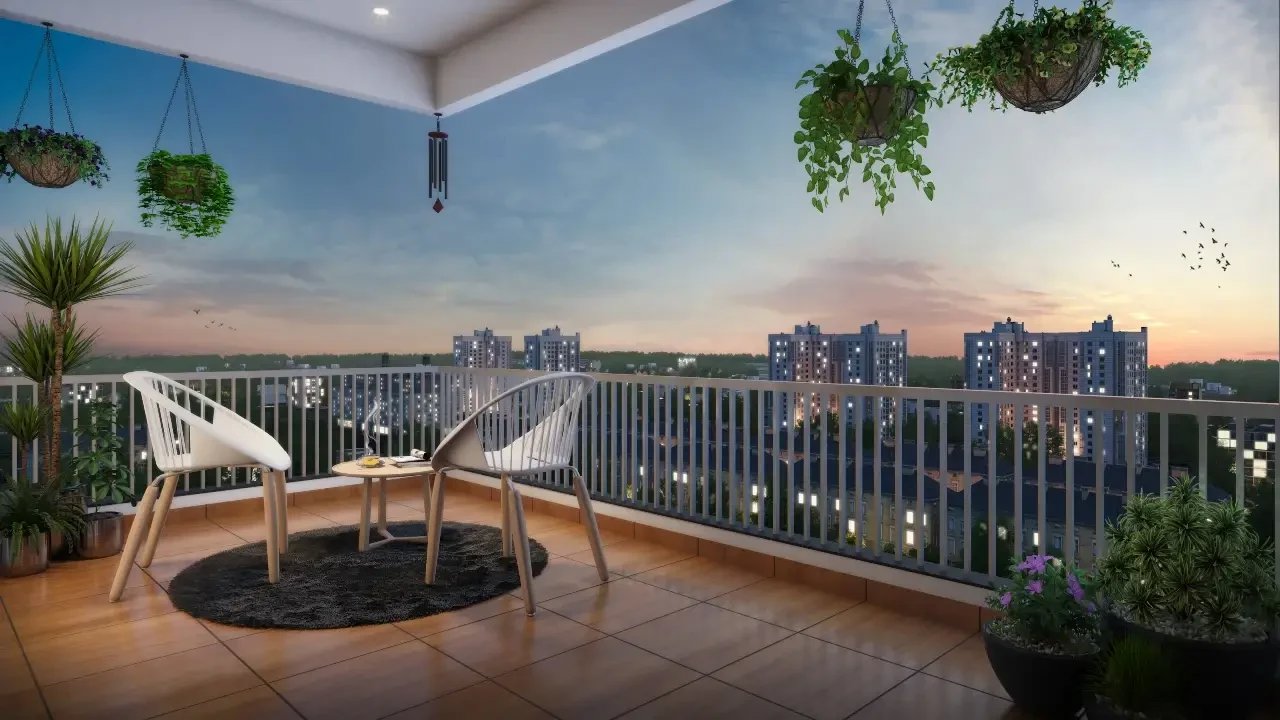 Building Exterior - Buy West Facing 2 BHK Apartment in Vajram Newtown II Thanisandra Bangalore near Bharatiya City