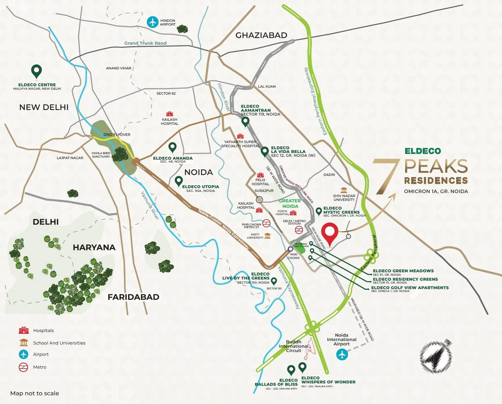 Building Exterior - Eldeco 7 Peaks Residences, Omicron 1A Greater Noida | Luxury 3 & 4 BHK Apartments