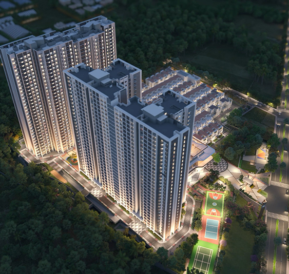Building Exterior - Sattva Songbird – Premium 2 & 3 BHK Apartments in Bengaluru.