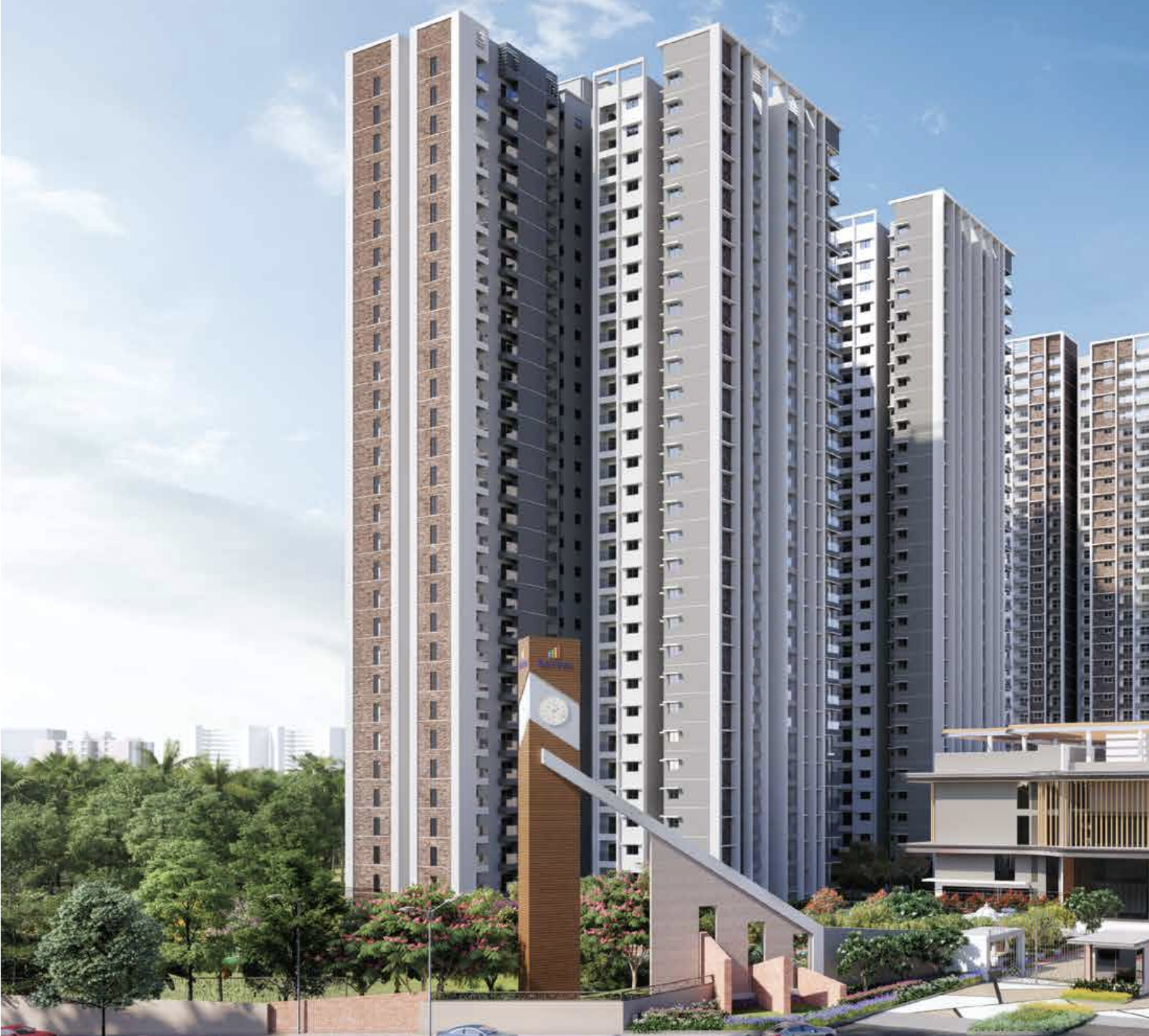 Building Exterior - Sattva Songbird – Premium 2 & 3 BHK Apartments in Bengaluru.